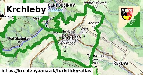 ikona Krchleby: 5,9 km trás turisticky-atlas v krchleby