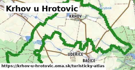 ikona Krhov u Hrotovic: 479 m trás turisticky-atlas v krhov-u-hrotovic