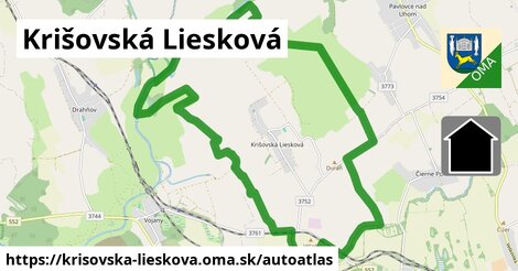 ikona Mapa autoatlas v krisovska-lieskova