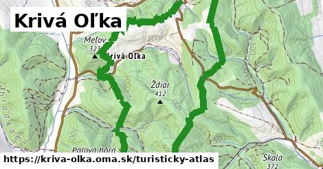 ikona Krivá Oľka: 0 m trás turisticky-atlas v kriva-olka