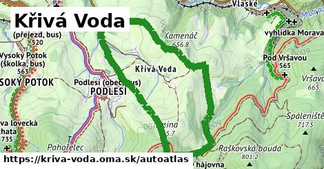 ikona Mapa autoatlas v kriva-voda