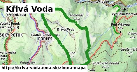 ikona Zimná mapa zimna-mapa v kriva-voda
