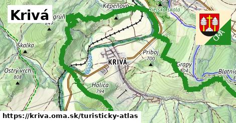 ikona Turistická mapa turisticky-atlas v kriva