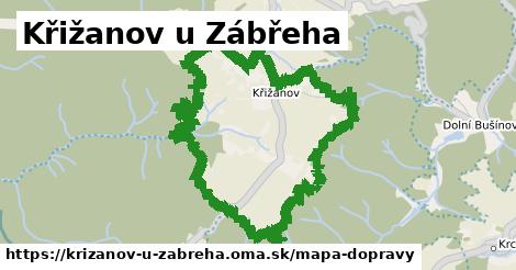ikona Křižanov u Zábřeha: 0 m trás mapa-dopravy v krizanov-u-zabreha
