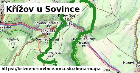 ikona Křížov u Sovince: 0 m trás zimna-mapa v krizov-u-sovince