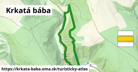 ikona Krkatá bába: 343 m trás turisticky-atlas v krkata-baba