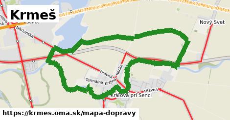 ikona Krmeš: 27 km trás mapa-dopravy v krmes