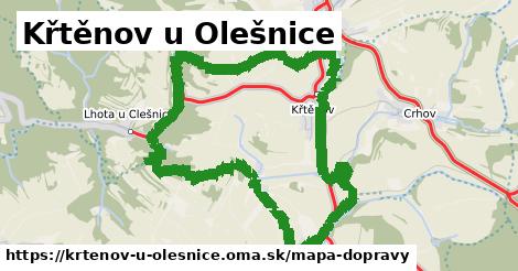 ikona Křtěnov u Olešnice: 4,8 km trás mapa-dopravy v krtenov-u-olesnice