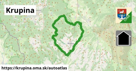 ikona Mapa autoatlas v krupina