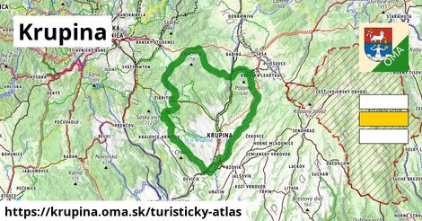 ikona Krupina: 25 km trás turisticky-atlas v krupina
