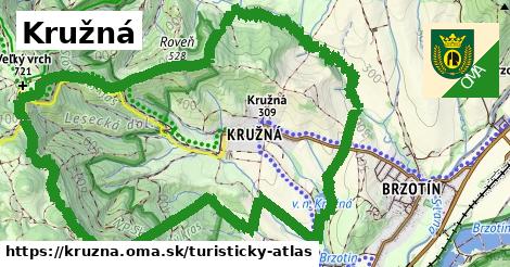 ikona Turistická mapa turisticky-atlas v kruzna