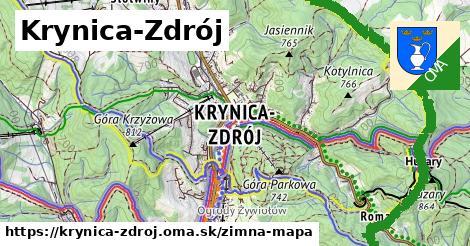 ikona Zimná mapa zimna-mapa v krynica-zdroj