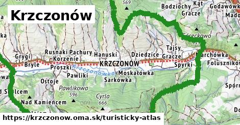 ikona Turistická mapa turisticky-atlas v krzczonow