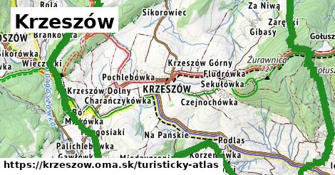 ikona Krzeszów: 29 km trás turisticky-atlas v krzeszow