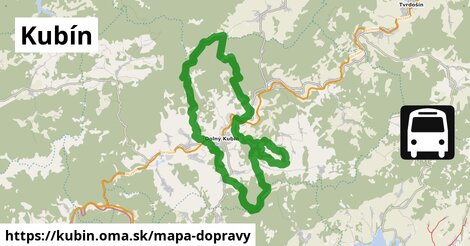 ikona Kubín: 10,7 km trás mapa-dopravy v kubin