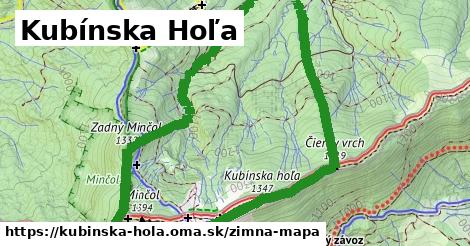 ikona Kubínska Hoľa: 1,29 km trás zimna-mapa v kubinska-hola