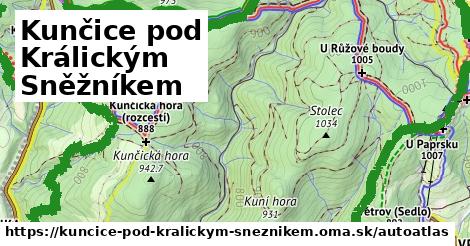 ikona Mapa autoatlas v kuncice-pod-kralickym-sneznikem