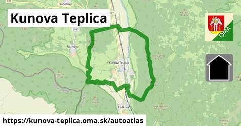 ikona Mapa autoatlas v kunova-teplica