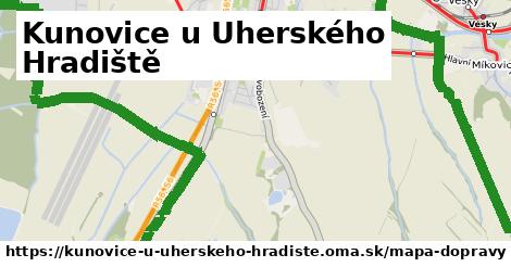 ikona Kunovice u Uherského Hradiště: 60 km trás mapa-dopravy v kunovice-u-uherskeho-hradiste