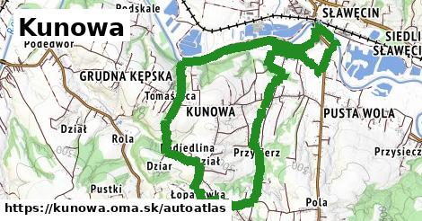 ikona Mapa autoatlas v kunowa