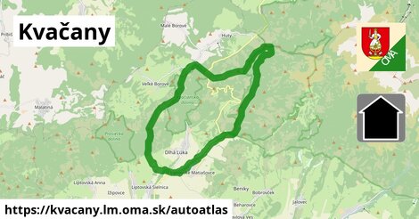 ulice v Kvačany, okres LM