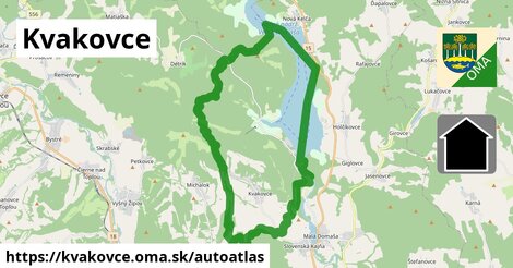 ikona Mapa autoatlas v kvakovce