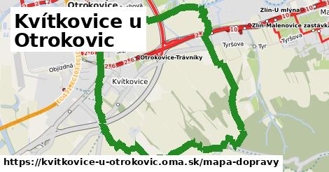 ikona Kvítkovice u Otrokovic: 13,2 km trás mapa-dopravy v kvitkovice-u-otrokovic