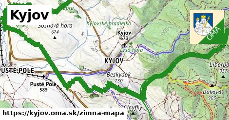 ikona Kyjov: 2,1 km trás zimna-mapa v kyjov