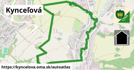 ikona Mapa autoatlas v kyncelova