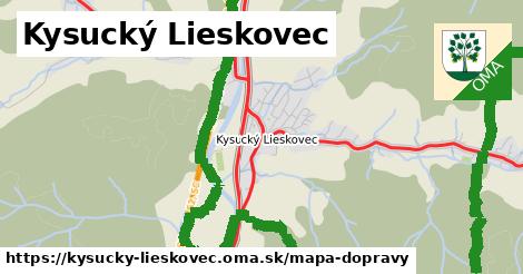 ikona Kysucký Lieskovec: 99 km trás mapa-dopravy v kysucky-lieskovec
