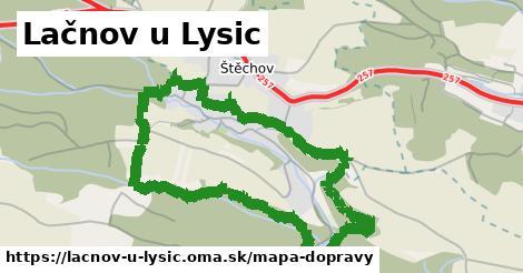 ikona Lačnov u Lysic: 0 m trás mapa-dopravy v lacnov-u-lysic