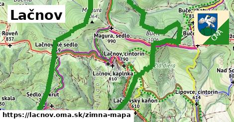 ikona Lačnov: 7,5 km trás zimna-mapa v lacnov