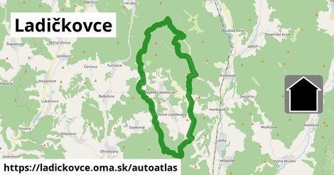 ikona Mapa autoatlas v ladickovce