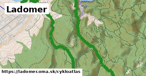 ikona Ladomer: 2,1 km trás cykloatlas v ladomer