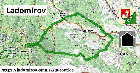 ikona Mapa autoatlas v ladomirov