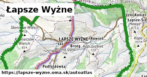 ulice v Łapsze Wyżne