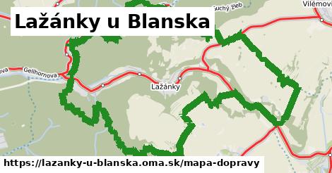 ikona Lažánky u Blanska: 10,3 km trás mapa-dopravy v lazanky-u-blanska