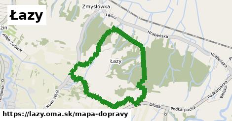ikona Łazy: 0 m trás mapa-dopravy v lazy