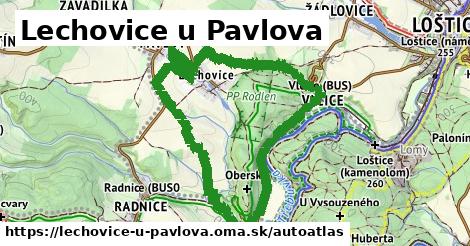 ulice v Lechovice u Pavlova