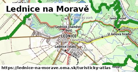 ikona Lednice na Moravě: 38 km trás turisticky-atlas v lednice-na-morave