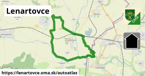 ikona Mapa autoatlas v lenartovce