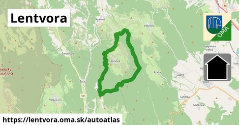 ikona Mapa autoatlas v lentvora