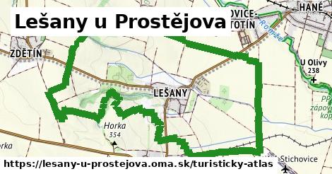 ikona Lešany u Prostějova: 0 m trás turisticky-atlas v lesany-u-prostejova