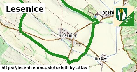 ikona Lesenice: 0 m trás turisticky-atlas v lesenice