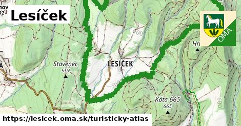 ikona Turistická mapa turisticky-atlas v lesicek
