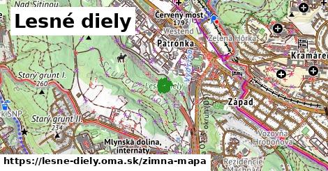 ikona Zimná mapa zimna-mapa v lesne-diely