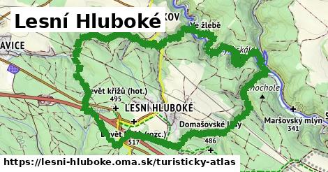 ikona Turistická mapa turisticky-atlas v lesni-hluboke