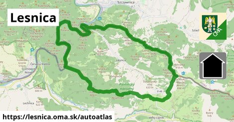 ikona Mapa autoatlas v lesnica