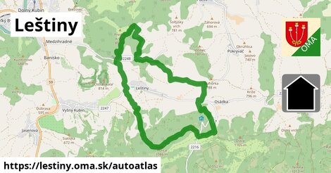 ikona Mapa autoatlas v lestiny