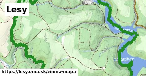 ikona Lesy: 0 m trás zimna-mapa v lesy